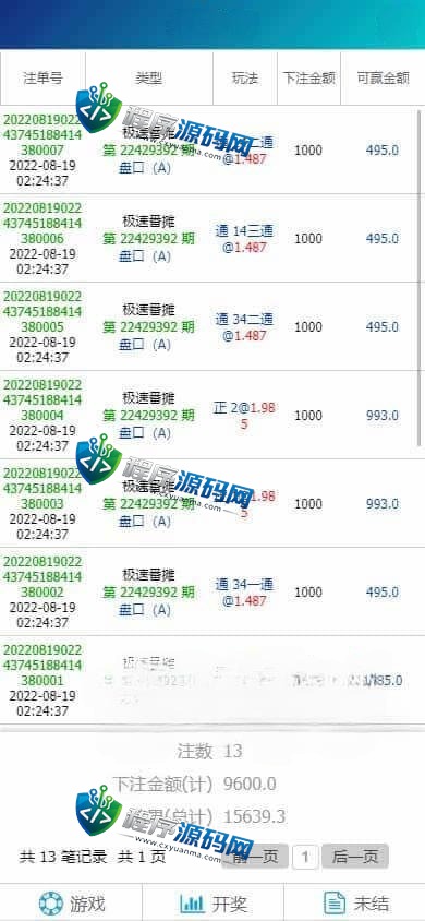 138双赢信用盘源码/SG双赢官方正版/双赢彩票/PC+H5+APP/独立代理系统/带改单/预设开奖