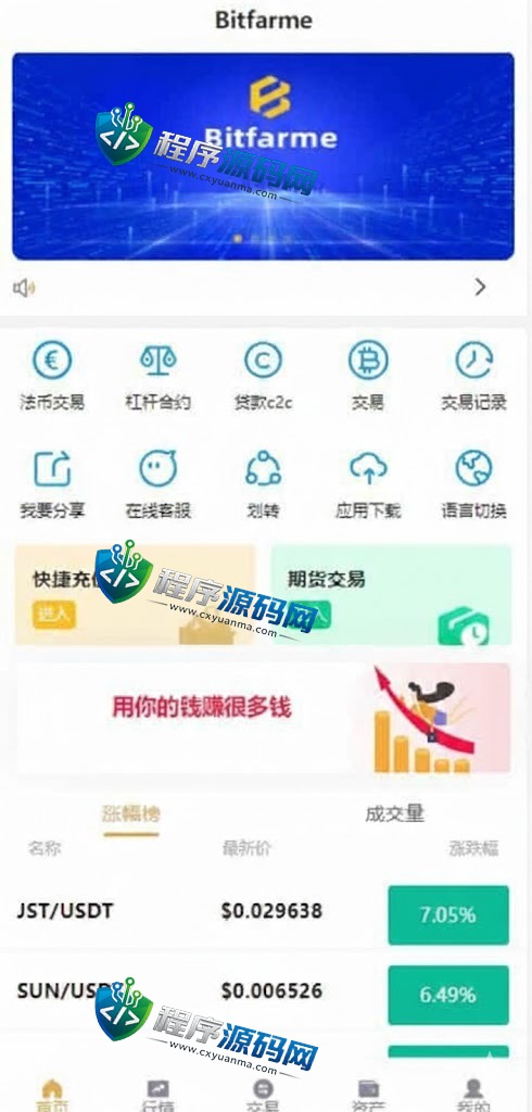 多语言CoinW区块链交易所/币币杠杆合约交易/质押挖矿/otc借贷