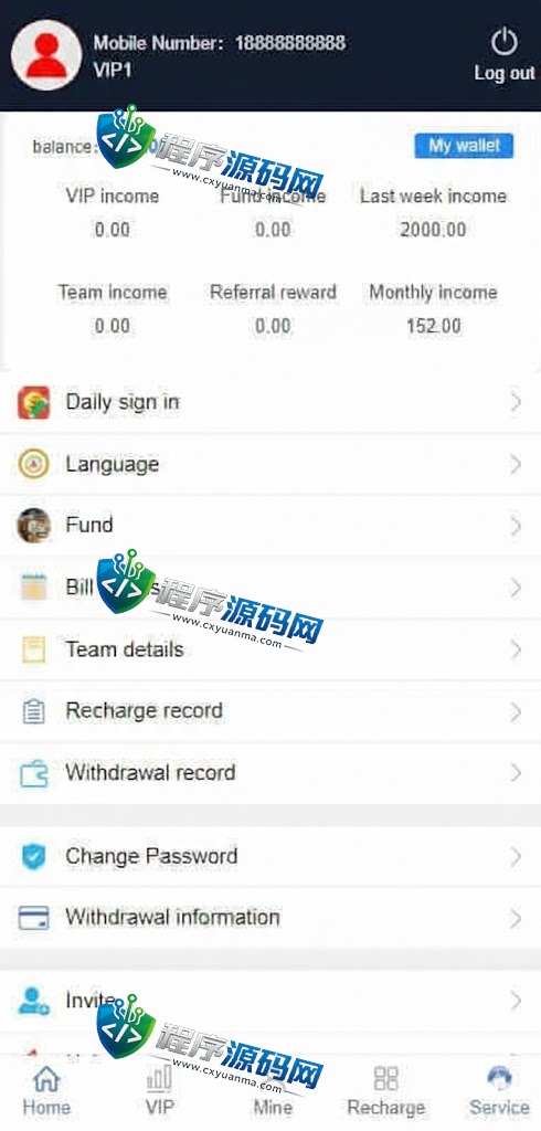 双语言EcoWater净水理财源码/海外产品投资系统/项目投资源码