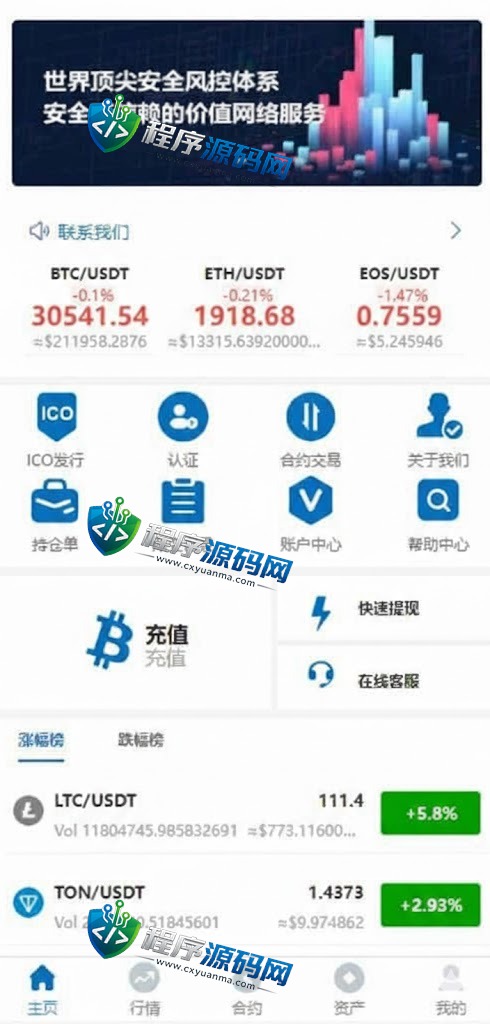 多语言Fastex合约交易所源码/区块链虚拟币交易系统/前端uinapp