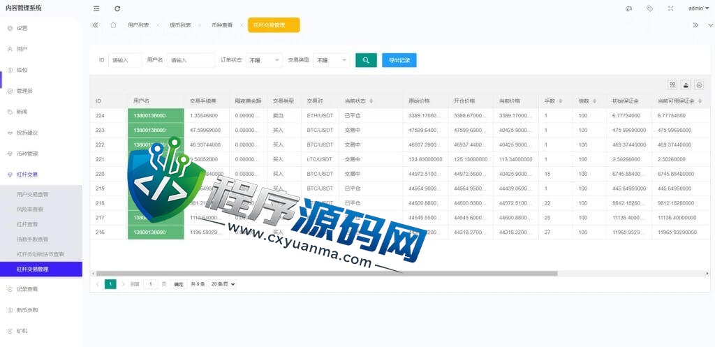 区块链互金所交易所源码/IEO申购/锁仓挖矿/秒合约平台/币币交易/双套UI