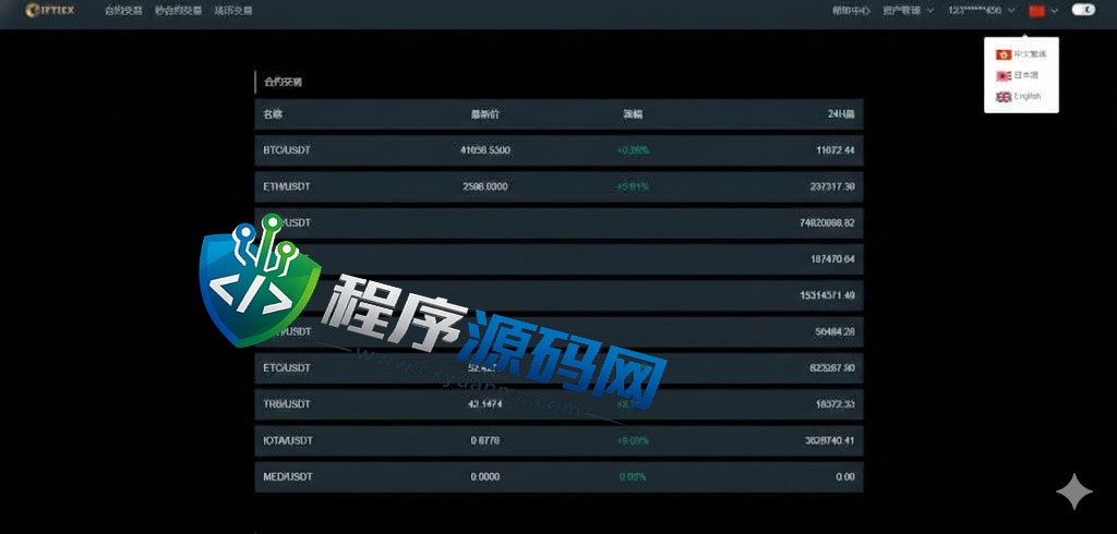 区块链合约LATOKEN交易所源码/USDT秒合约/杠杆系统/C2C法币交易/vue前端全开源