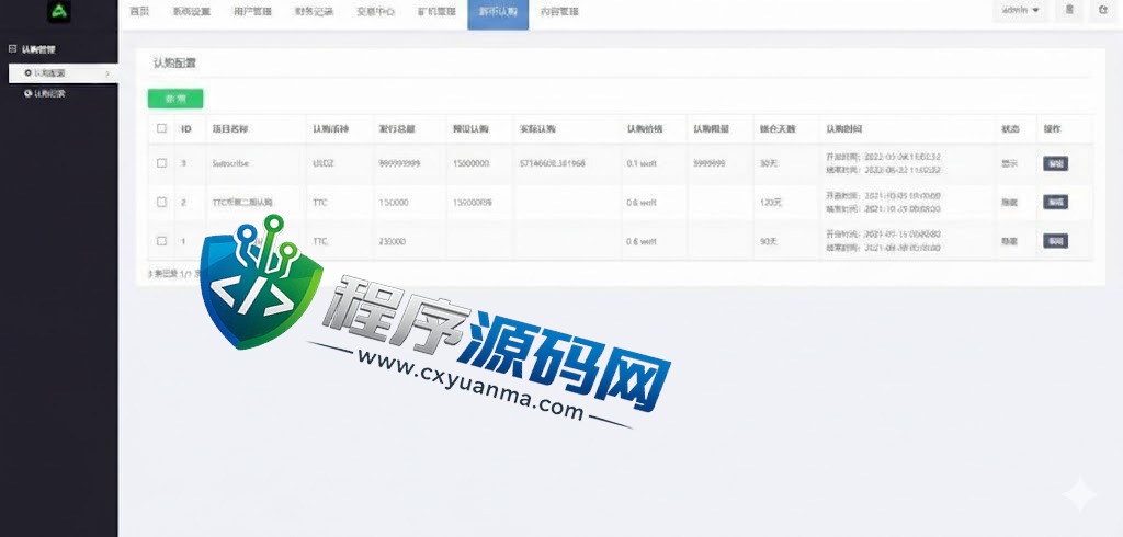 PNCEX区块链交易所源码/币币秒合约交易/IEO认购/智能质押挖矿系统