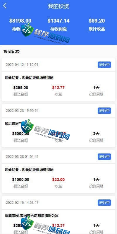 出海版多语言国际理财返利资金源码/八国语言基金海外项目投资金融源码