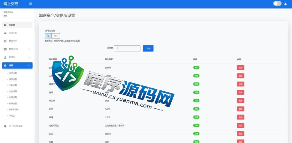 海外版区块链交易源码/理财投资/虚拟币场外交易系统/源码自适应