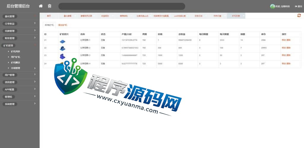 二开区块链世界矿机源码/合约矿机交易/USDT数字钱包系统/四国语言